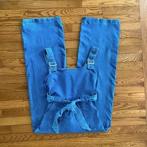 C’est Toi DENIM JUMPSUIT with wide leg